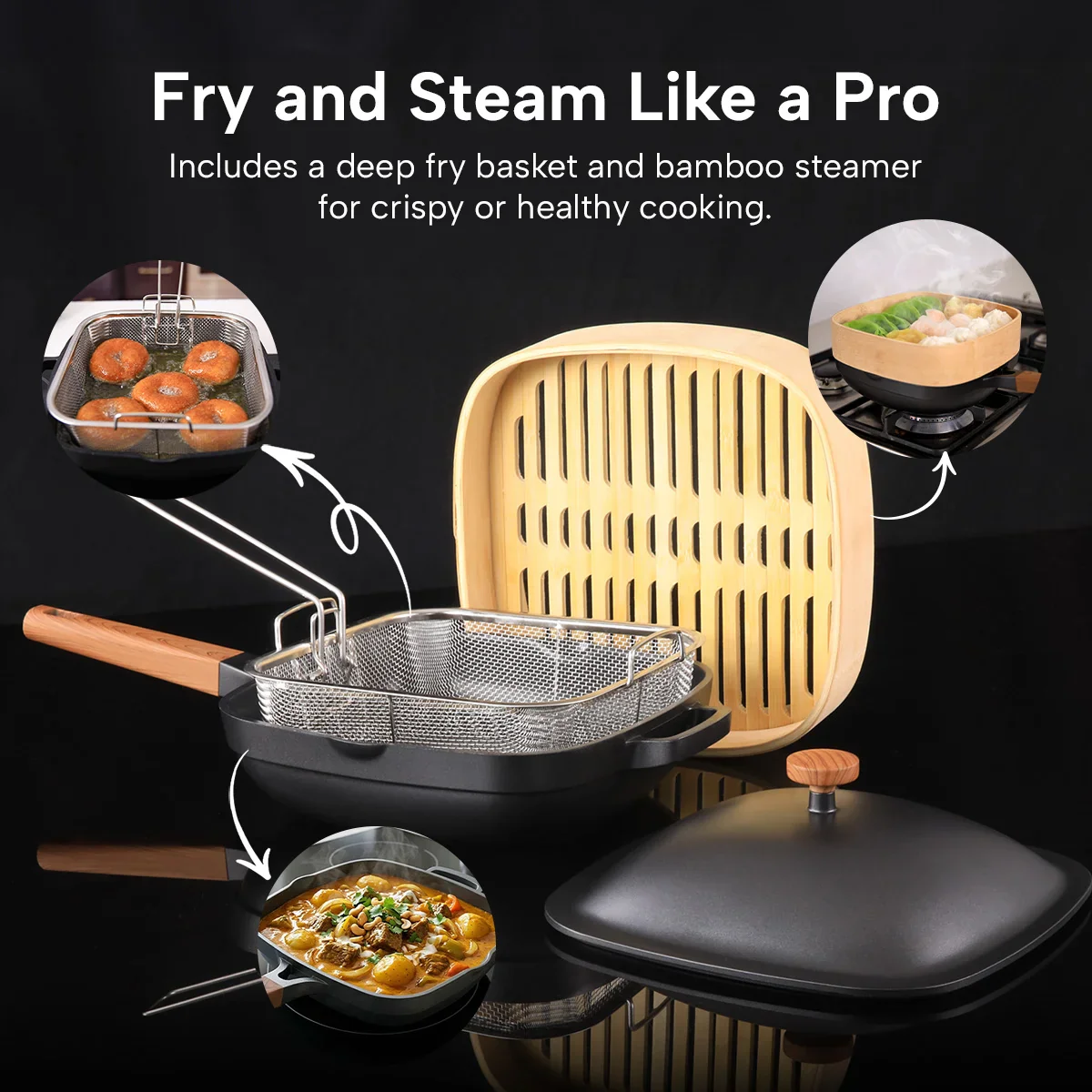 Diamond Earth® Extra Deep Dish Pan Set + FREE Gifts - Buy 1 Get 1 FREE - Image 3