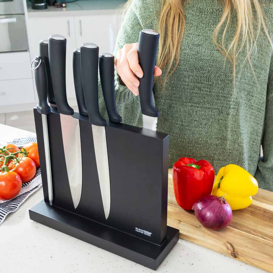 Double-sided Magnetic Knife Block Holds & Displays All your Knives Safely & Securely! - Image 2