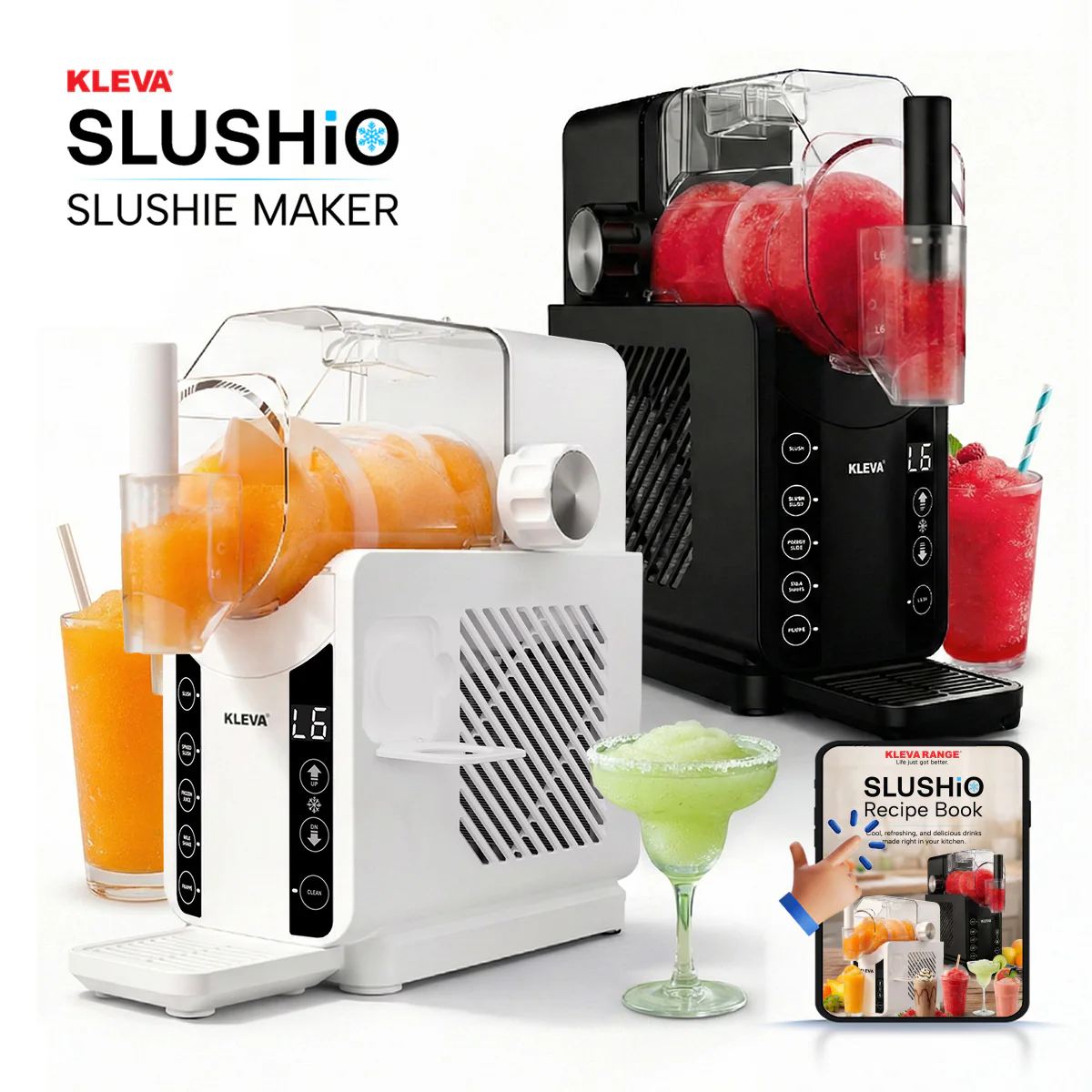 KLEVA® SlushiO Frozen Drink Maker – At-Home Slushies, Milkshakes & Frappes Made Refreshing