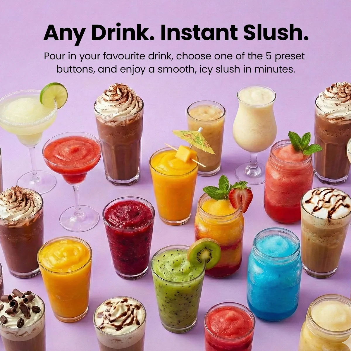 KLEVA® SlushiO Frozen Drink Maker – At-Home Slushies, Milkshakes & Frappes Made Refreshing - Image 2