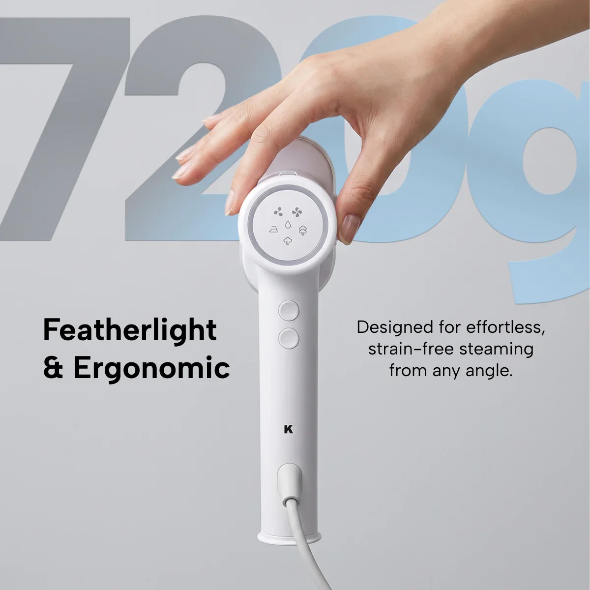 KLEVA® AirPress 2-in-1 Portable Garment Steamer & Travel Iron - Image 3