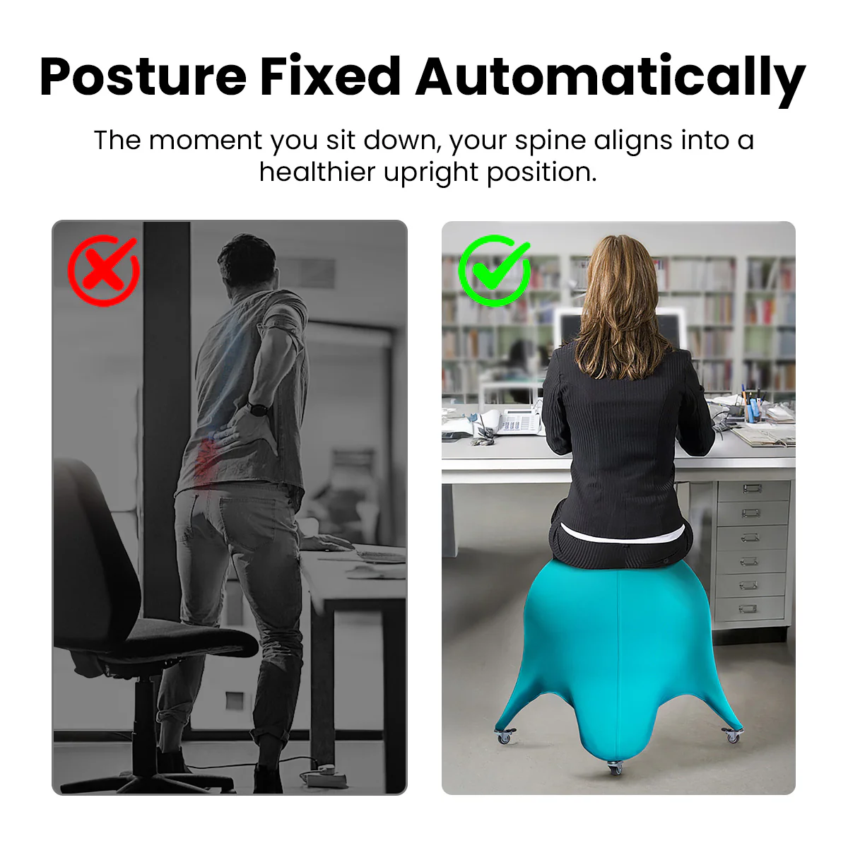 KLEVA® Posture Chair – Active Sitting for Better Posture, Core Strength & Back Support - Image 4