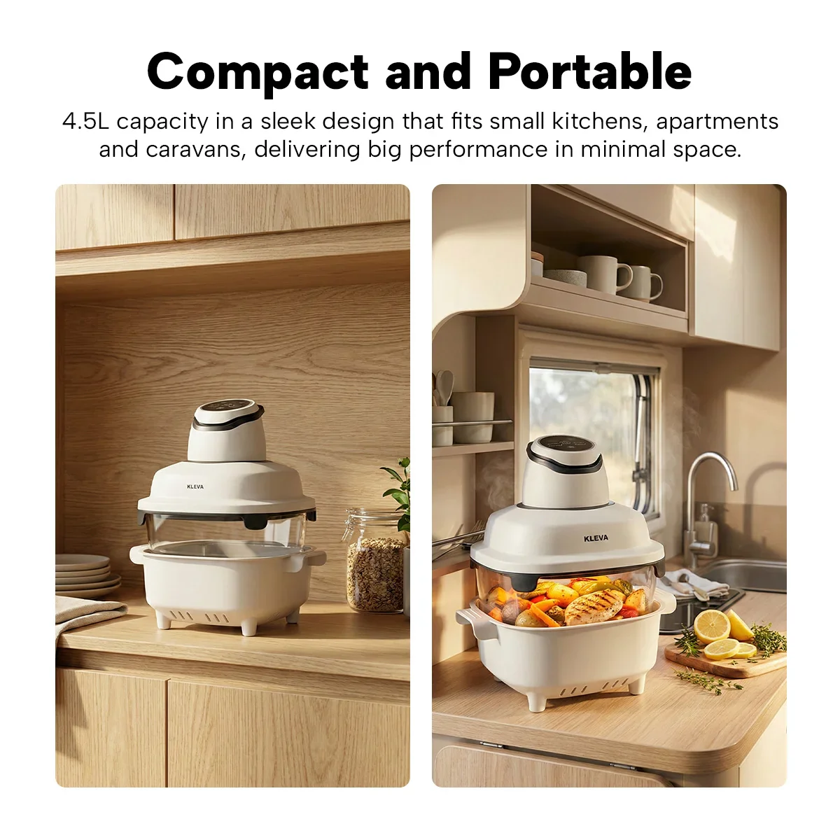 KLEVA® Clear Crisp Glass Air Fryer 4.5L - Healthy, Crispy, Non-Toxic Cooking - Image 11
