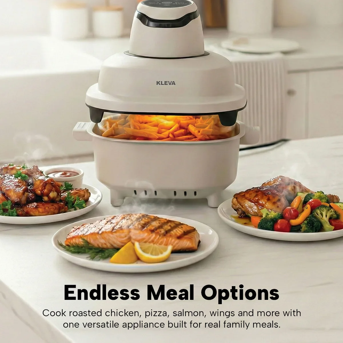 KLEVA® Clear Crisp Glass Air Fryer 4.5L - Healthy, Crispy, Non-Toxic Cooking - Image 6