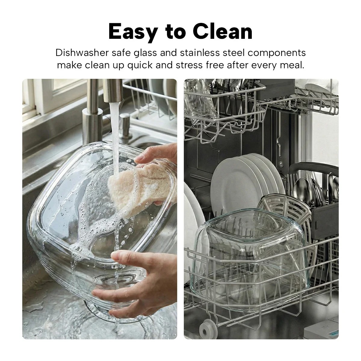 KLEVA® Clear Crisp Glass Air Fryer 4.5L - Healthy, Crispy, Non-Toxic Cooking - Image 8