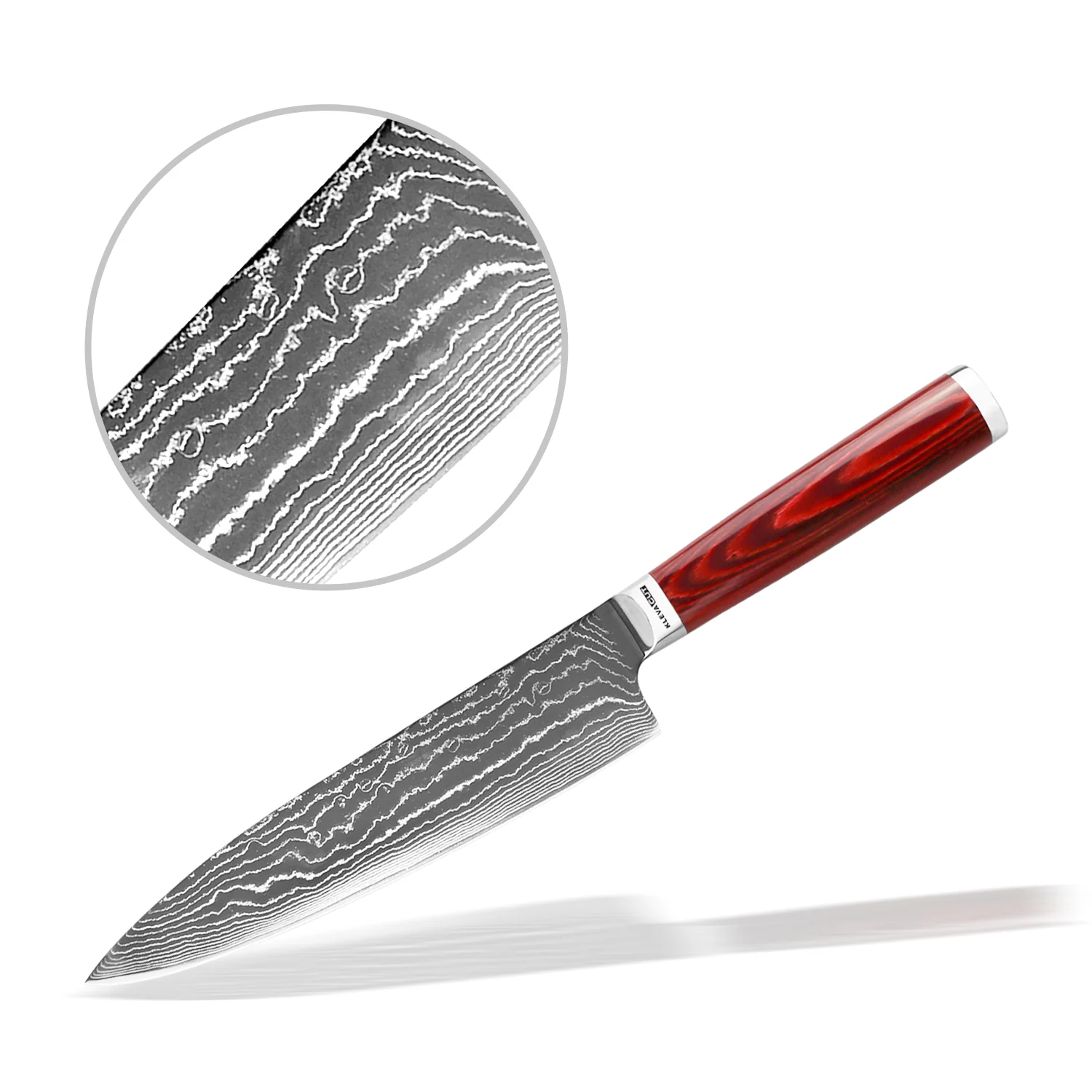 67-Layer Damascus Steel Artisan 4pc Knife Set with Premium Bamboo Case - Image 6