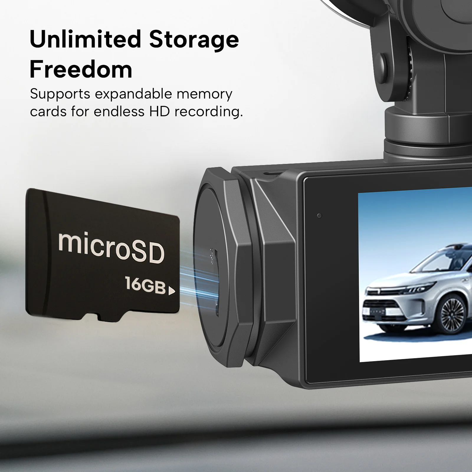 KLEVA® Dash Cam X – Front, Interior & Rear Dash Camera - Full HD Car Recorder + 16GB SD Card - Image 8
