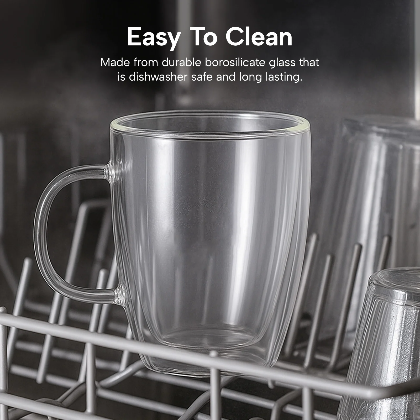 KLEVA® InsuLuxe Double-Wall Insulated Glass Cups for Hot & Cold Drinks - Image 9