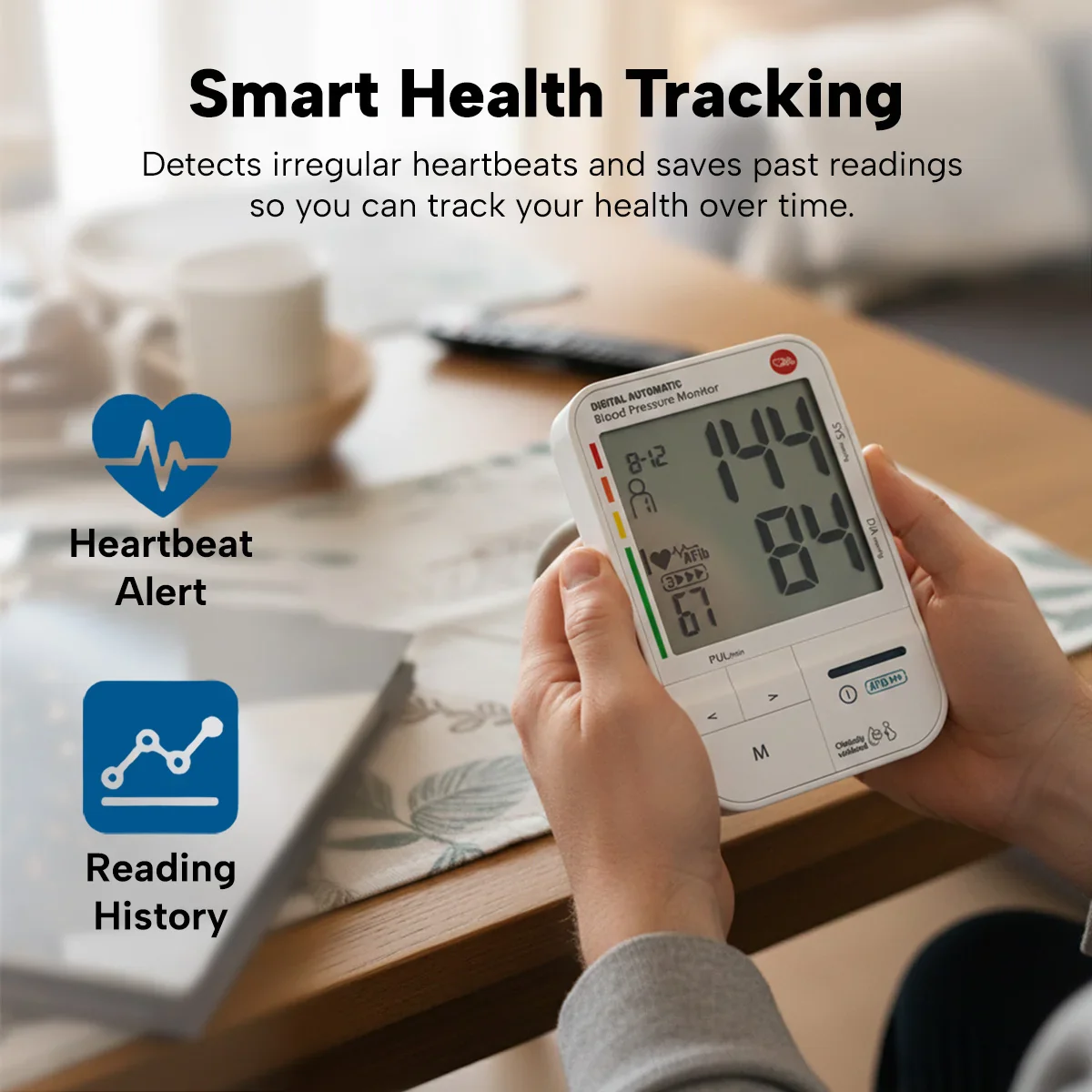 KLEVA® HealthTrack Pro | Large Screen, Easy Read Blood Pressure Monitor - Image 5