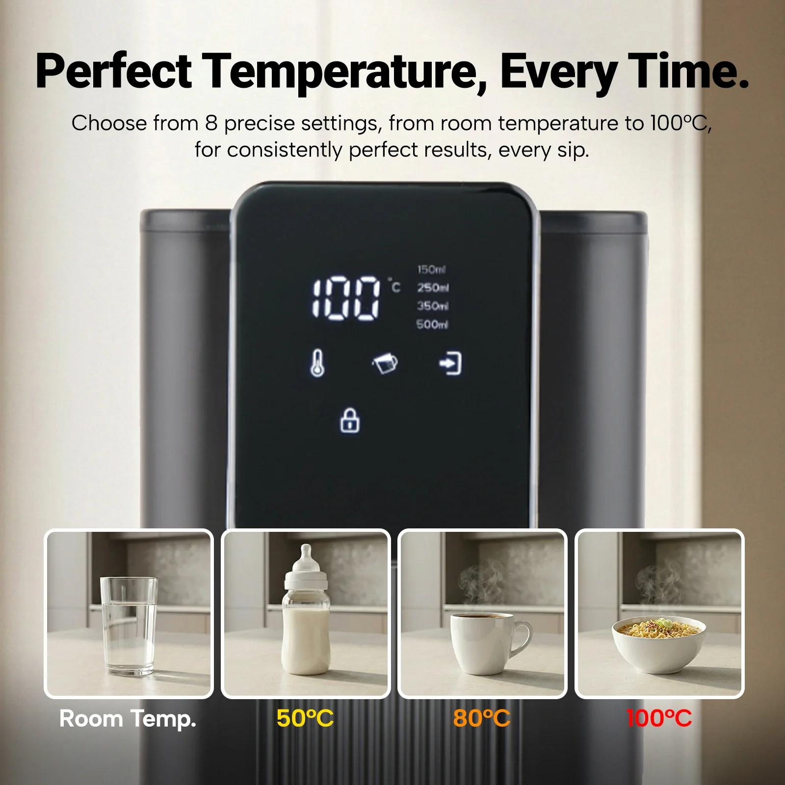 Kleva® Instant Hot Water Dispenser Digital with Smart Touch Temp & Volume Control - Image 5