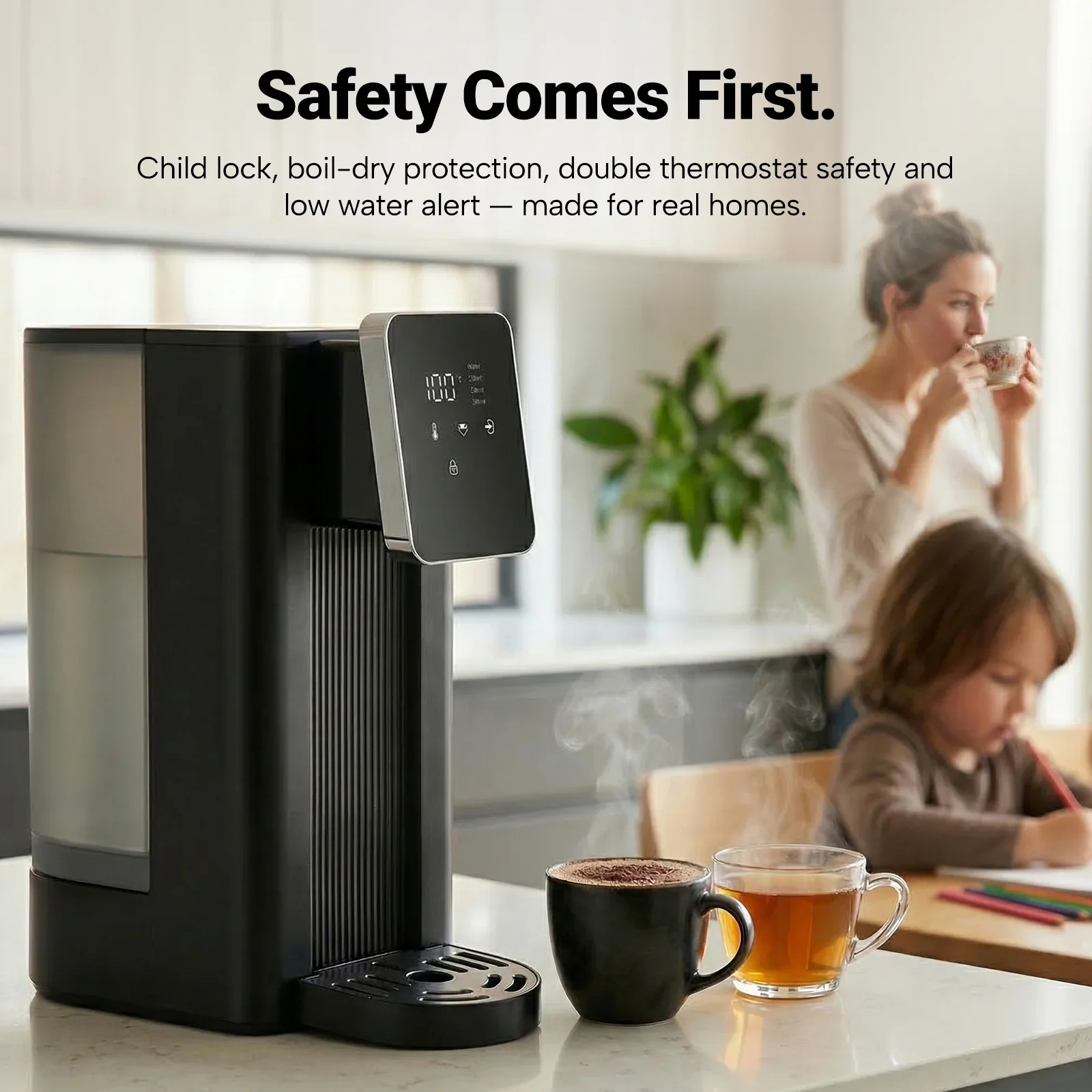 Kleva® Instant Hot Water Dispenser Digital with Smart Touch Temp & Volume Control - Image 9