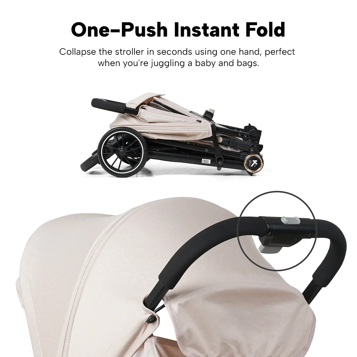 KLEVA® KoziKids Compact & Lightweight Travel Stroller - 6 Months to Toddler - Image 3