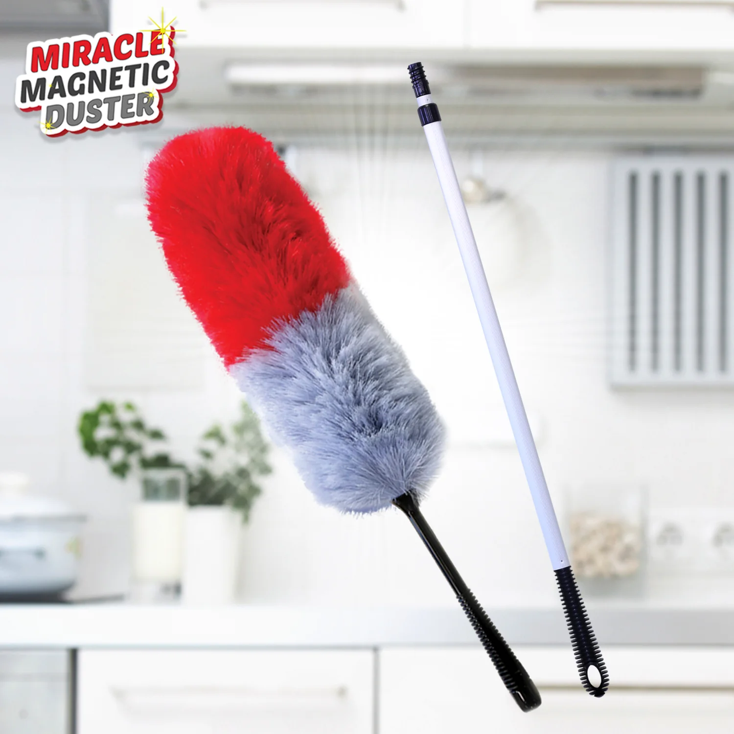 Kleva Miracle Magnetic Duster® Attracts Dust Like A Magnet! + 2 Meter Long Extension Pole - Image 11