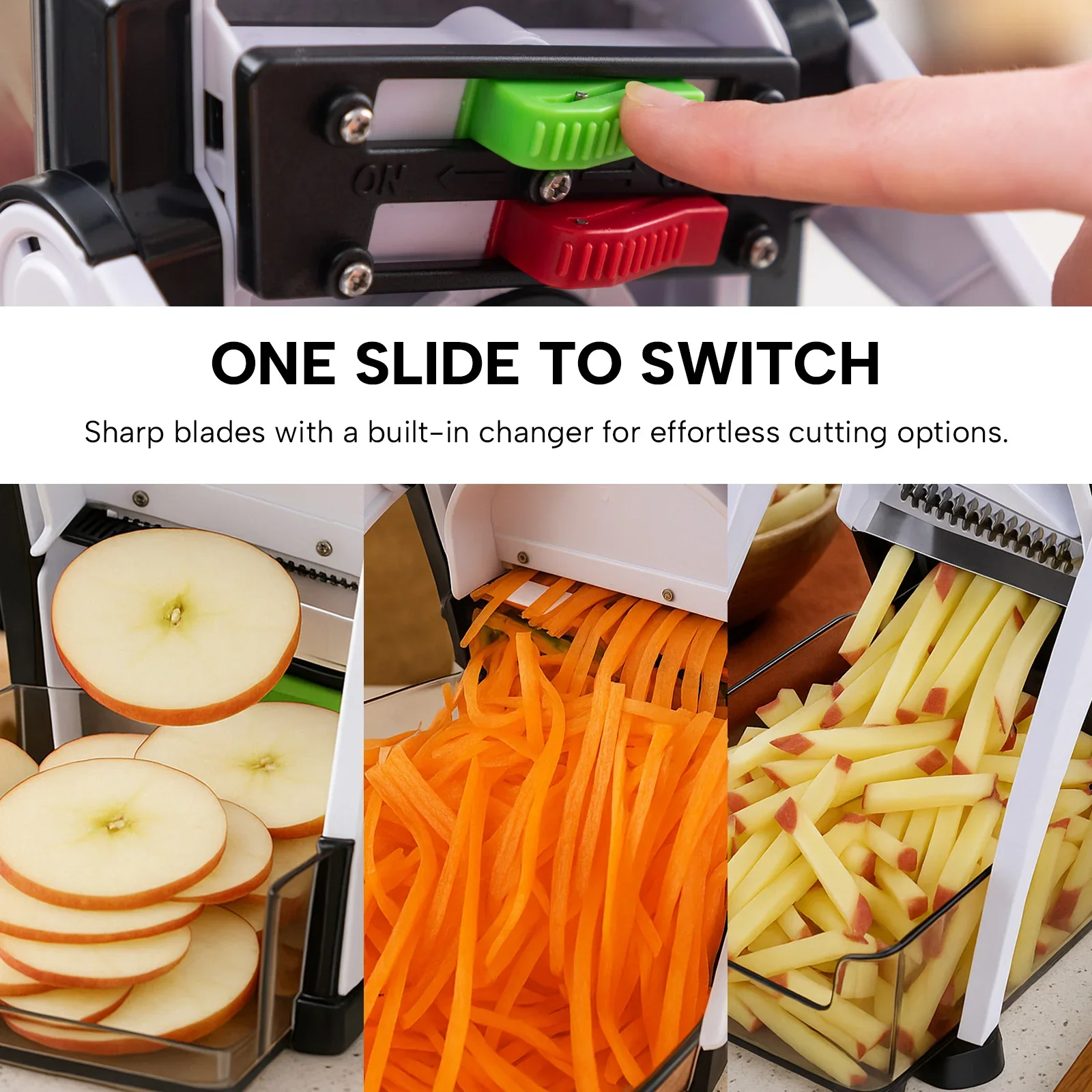 Kleva Safety Slicer™️ One-Push XL Vegetable Slicer + BONUS Peelers Buy 1 Get 1 FREE + Cooking E-Book - Image 5