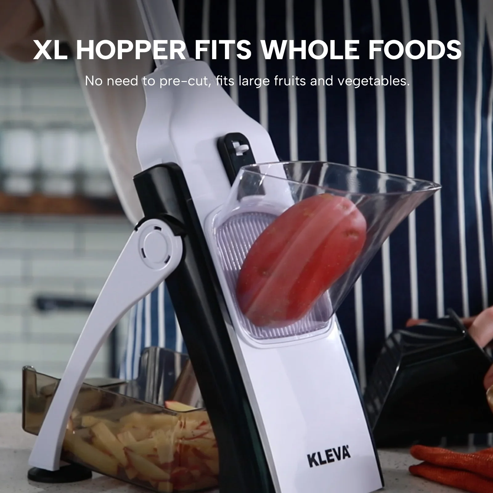 Kleva Safety Slicer™️ One-Push XL Vegetable Slicer + BONUS Peelers Buy 1 Get 1 FREE + Cooking E-Book - Image 7