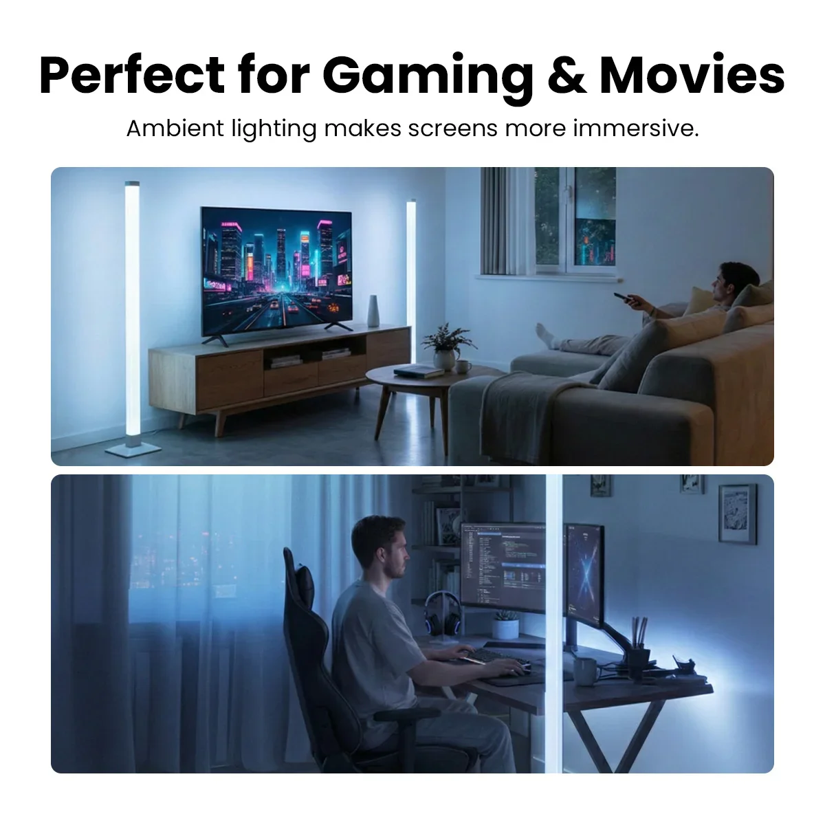KLEVA® Smart Ambient LED Mood Floor Lamp Light + BONUS Remote Control - Image 6
