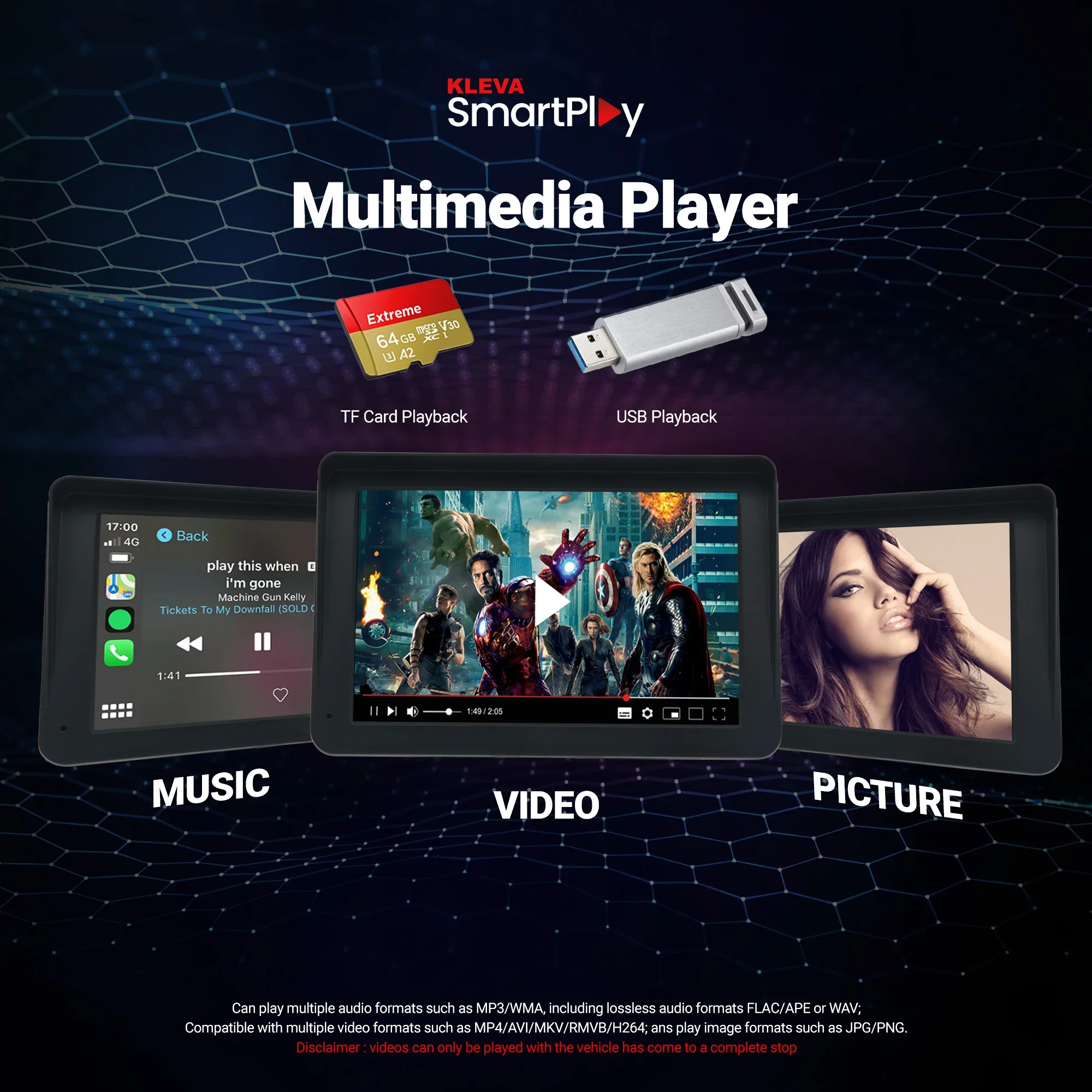 7" HD Touch Portable Kleva SmartPlay + Rear Camera - Image 8