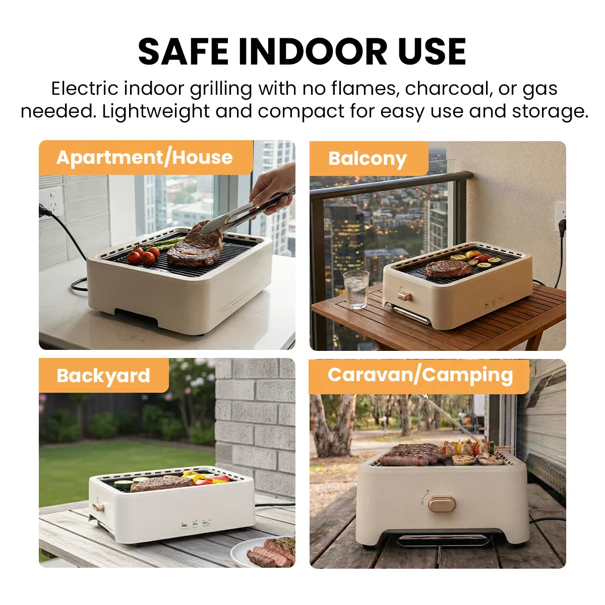 KLEVA® Smokeless Grill - Juicy, Compact and Flavourful, Indoor & Outdoor Grilling - Image 3