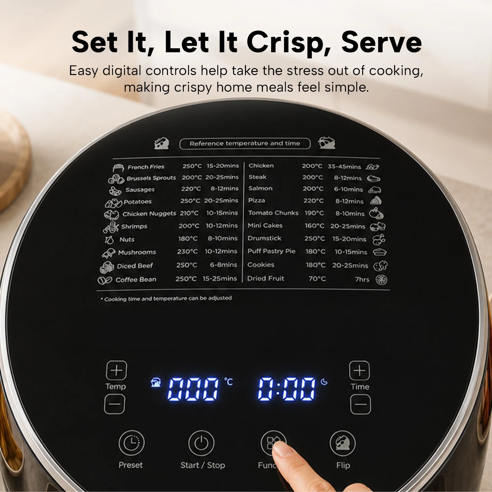KLEVA® Spin Crisp IQ Rotating Digital Air Fryer 6L - One Touch Auto Shaking - Image 10