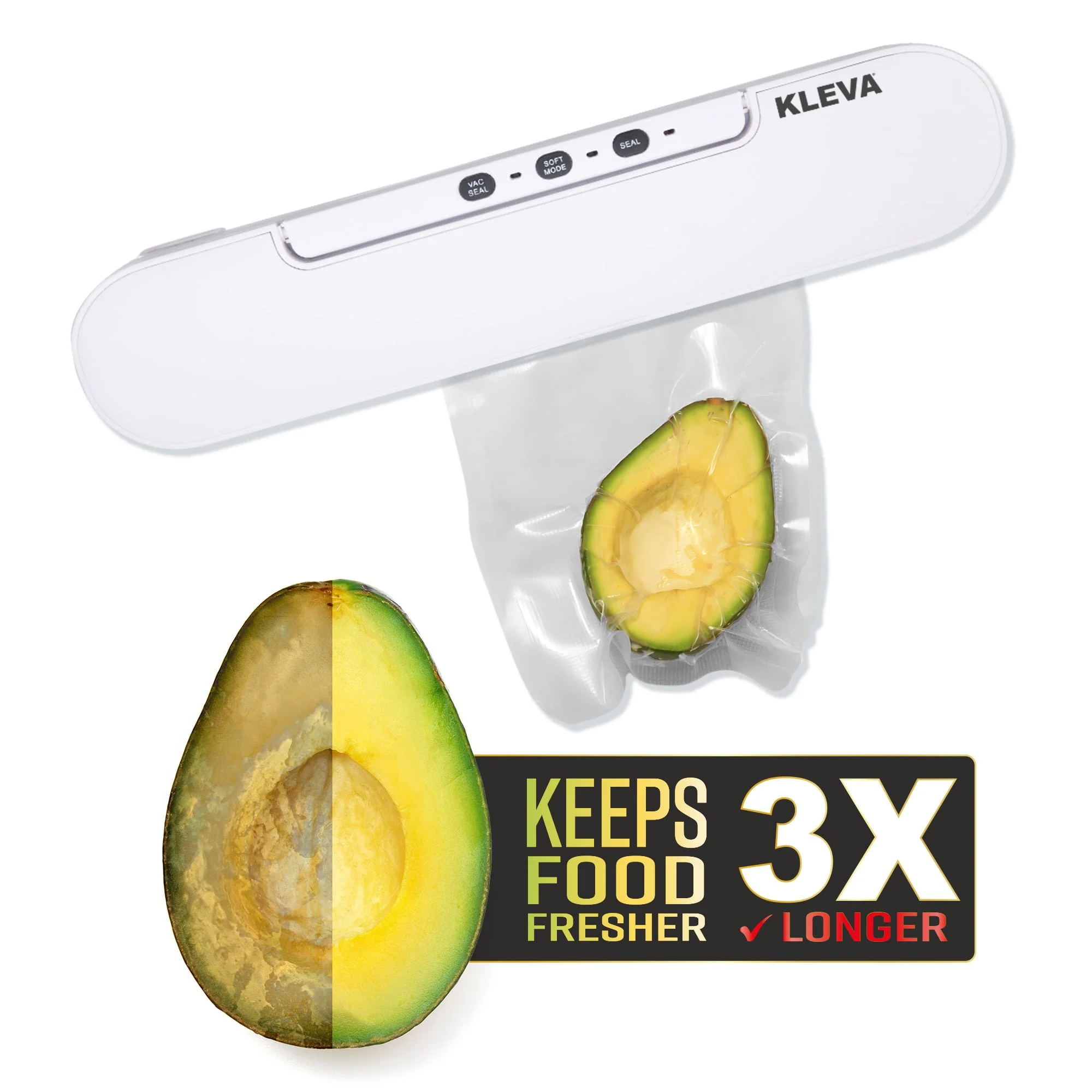 Kleva® Vac Seal & Save Food Saver Vacuum Sealer + 5x Bonus Vac Seal Bags - Image 3