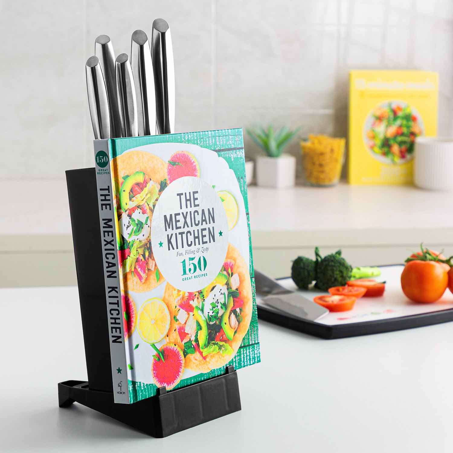 KlevaCut® Master Series Complete Essentials 3pc Knife Set with Universal Block & Sharpener Pro - Image 2