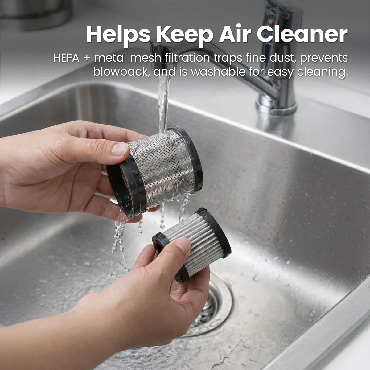 KRAPOF® 2-in-1 FlexiVac Cordless Vacuum - Handheld & Stick Vacuum with HEPA Filter - Image 9