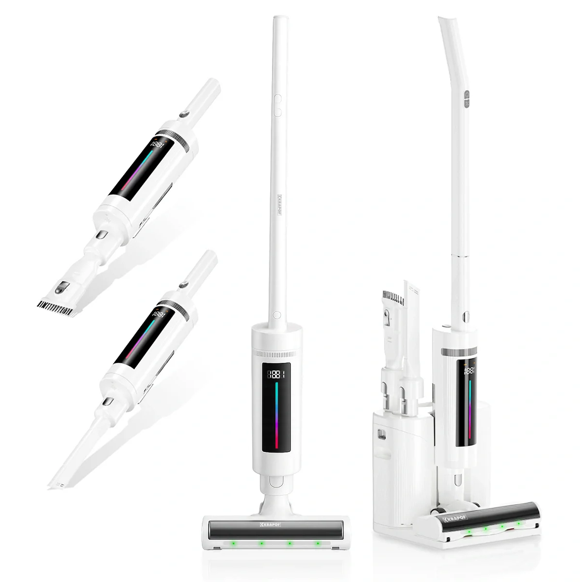 TV SPECIAL - KRAPOF® Compact Clean Self-Empty 2-in-1 Vacuum - Handheld + Stick Vac (1.2kg) - Image 9