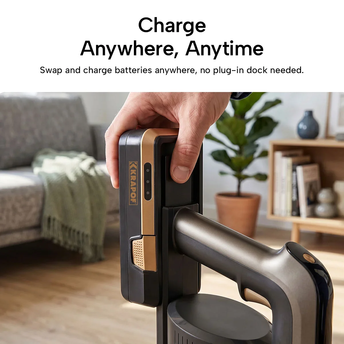 KRAPOF® Power Vac S3 Cordless Stick Vacuum + Extra FREE Second Battery - Image 5
