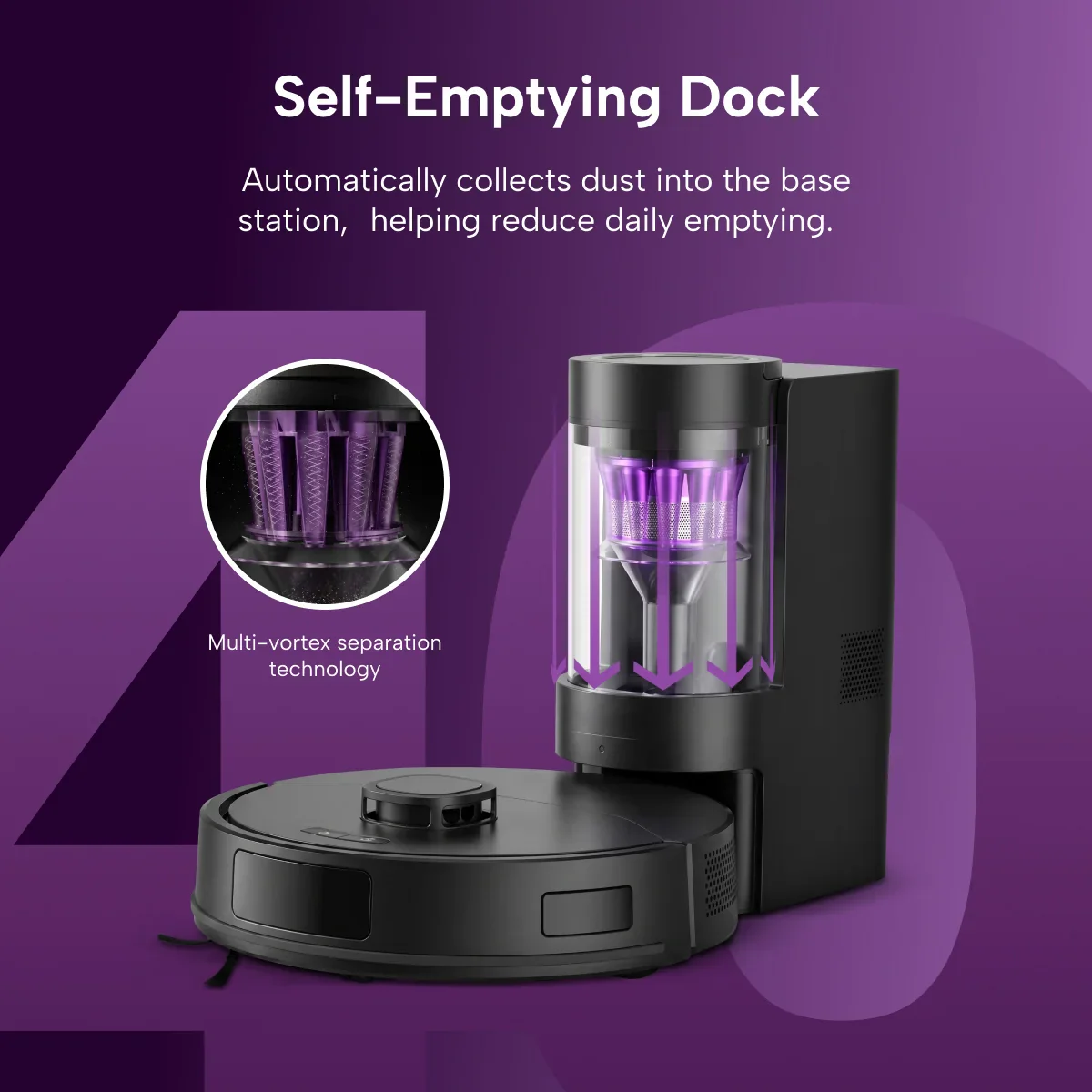 KRAPOF® Self Empty Robo VacIQ Robot Vacuum and Mop - Image 3