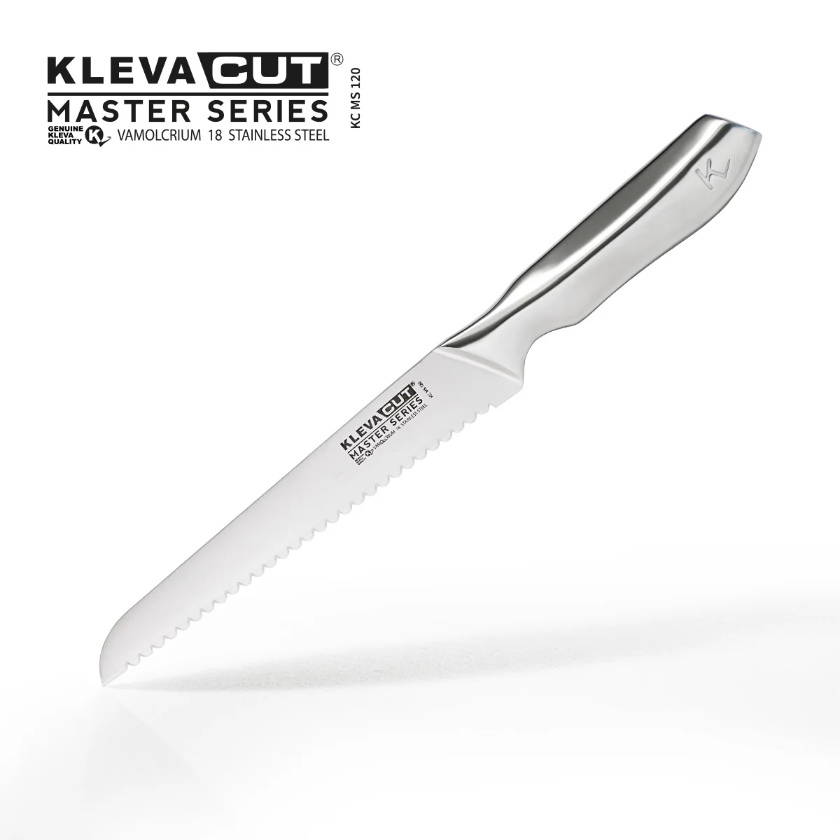 KlevaCut® Master Series Double-Edge Serrated Bread Knife - 20cm